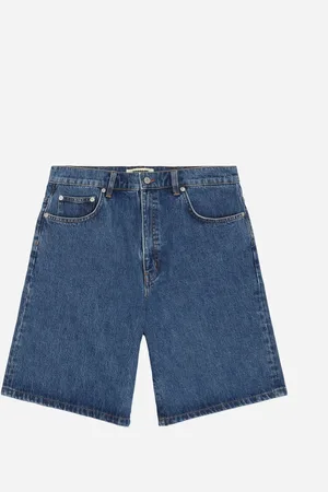 Woodbird Rami Stone Shorts - Blue