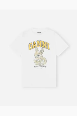 Ganni Basic Jersey Baby Bun Relaxed T-shirt - Bright White