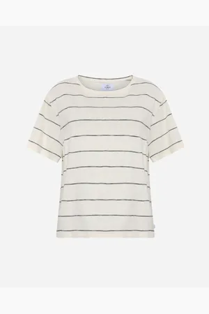 Klitmøller Collective Megan tee - Cream/navy