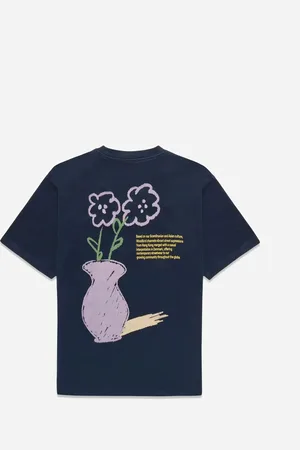 Woodbird Baine Cray Tee - Navy