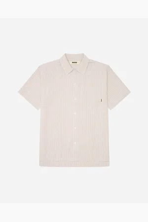 Woodbird Banks Lines Shirt - Ecru