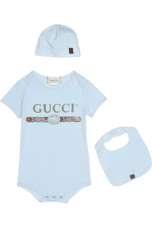 Gucci Conjunto de body, babero y gorro
