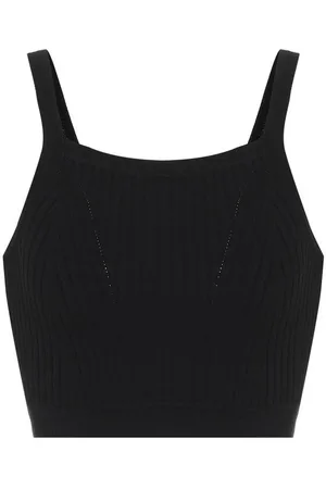 LIVE THE PROCESS Ribbed-knit crop top