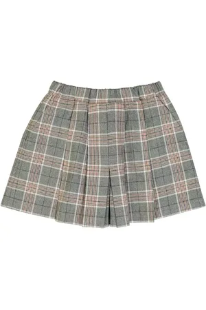 PAADE Checked cotton and cashmere skort