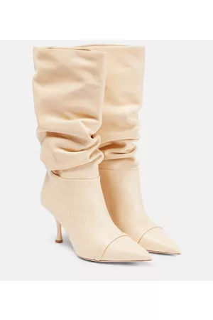 MALONE SOULIERS Scrunched leather mid-calf boots