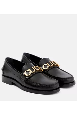 Gucci Logo leather loafers
