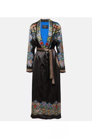 Etro Printed satin robe