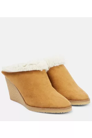 Isabel Marant Shearling-lined wedge mules