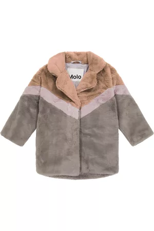 Molo Haili colorblocked faux fur coat