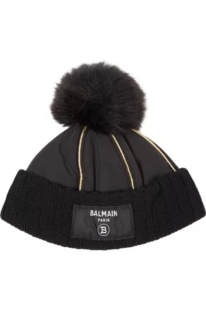 Balmain Kids Faux fur-trimmed hat