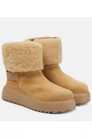 Bogner Shearling-lined suede ankle boots