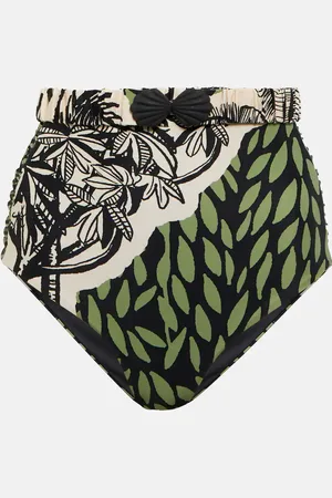 JOHANNA ORTIZ High-rise printed bikini bottoms