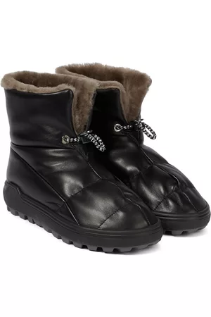 Bogner Shearling-lined leather ankle boots