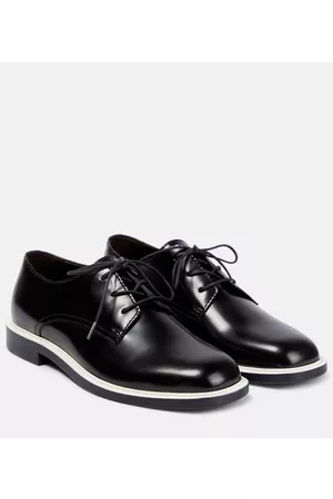 The Row Jules patent leather Derby shoes