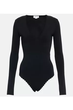 Victoria Beckham Long-sleeve V-neck bodysuit