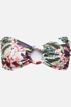 ALEXANDRA MIRO Carlotta printed bandeau bikini top