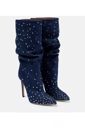 PARIS TEXAS Kvinder Pumps støvler - Holly embellished denim boots