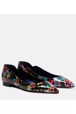 Christian Louboutin Hot Chickita printed patent leather ballet flats