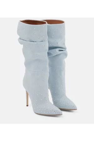 PARIS TEXAS Holly embellished denim boots