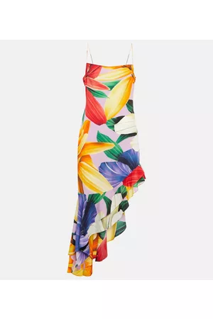 Etro Printed asymmetrical midi dress