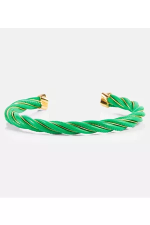 Bottega Veneta Kvinder Armbånd - Twist leather-trimmed cuff bracelet