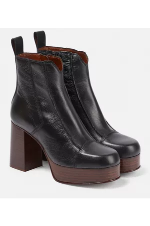 Chloé Kvinder Pumps støvler - Hazel leather platform ankle boots