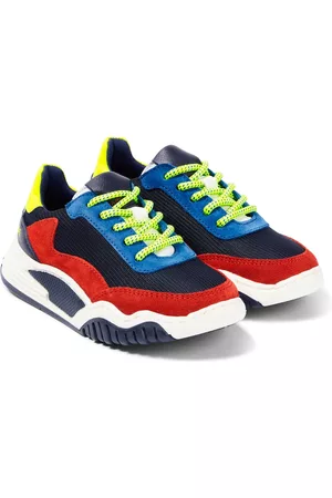 Marc Jacobs Kids Canvas and suede lace-up sneakers