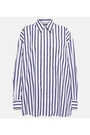 Bottega Veneta Striped cotton poplin shirt