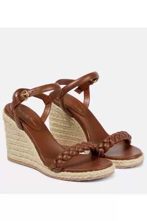 Gianvito Rossi Leather espadrille wedges