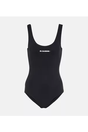 Jil Sander Logo jersey swimsuit