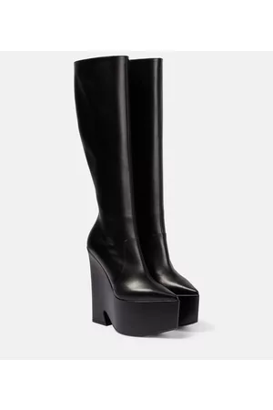 VERSACE Kvinder Pumps støvler - Tempest leather platform knee-high boots