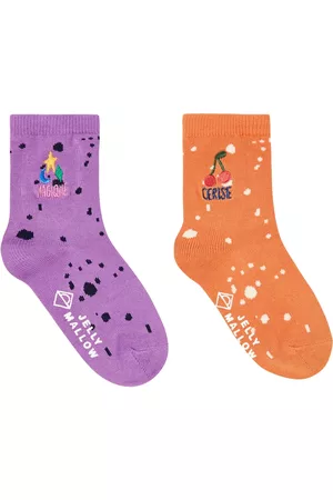 Jelly Mallow Piger Undertøjssæt - Set of 4 printed socks