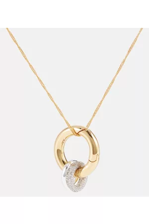 Jil Sander Crystal-embellished pendant necklace