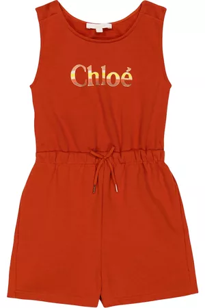 Chloé Logo cotton playsuit