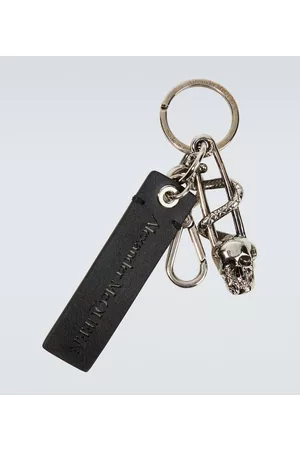 Alexander McQueen Skull leather keychain