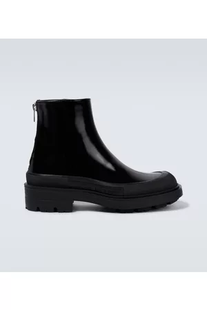 Alexander McQueen Stack leather and rubber ankle boots