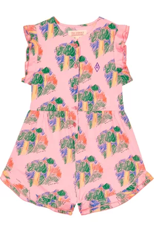 The Animals Observatory Piger Playsuits - Squirrel printed cotton playsuit