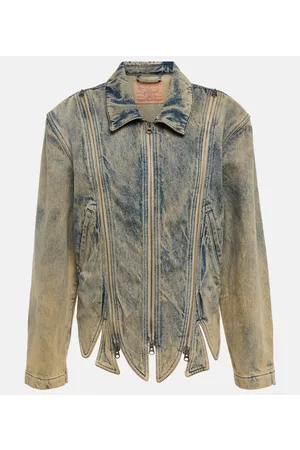 Y / PROJECT Kvinder Cowboyjakker - Tudor zipper-trimmed denim jacket