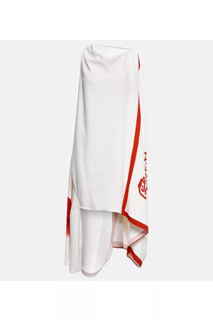Salvatore Ferragamo Kvinder Asymmetriske kjoler - Asymmetrical draped midi dress