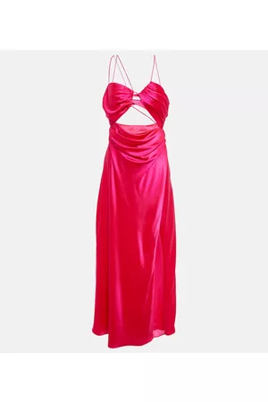 The Sei Kvinder Asymmetriske kjoler - Asymmetrical silk satin midi dress