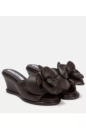 Acne Studios Kvinder Pumps sandaler - Leather wedge mules
