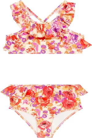 ZIMMERMANN Piger Bikinier - Ruffle-trimmed floral bikini