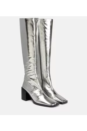 Jil Sander Kvinder Lange støvler - Metallic leather knee-high boots