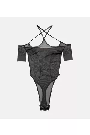 KNWLS Kvinder Bodies - Halterneck mesh bodysuit