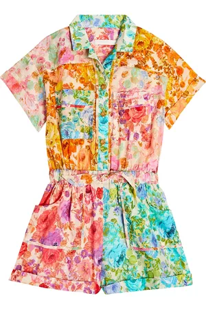 ZIMMERMANN Piger Playsuits - Raie floral cotton playsuit