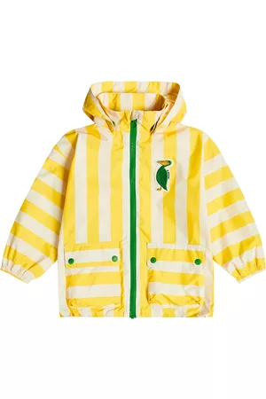 Mini Rodini Drenge Regntøj - Embroidered striped raincoat