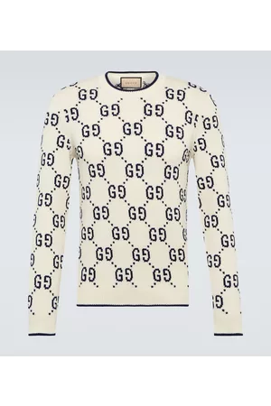 Gucci Mænd Strik - GG intarsia cotton sweater