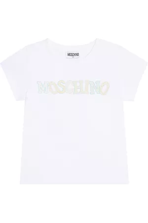 Moschino Piger Kortærmede - Logo cotton-blend T-shirt
