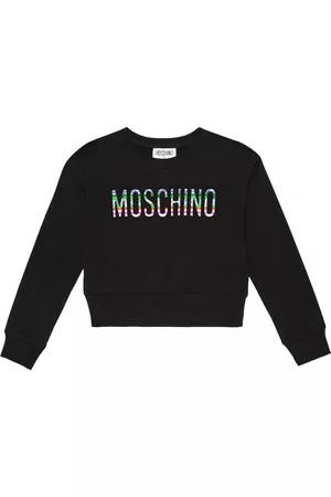 Moschino Piger Sweatshirts - Logo embellished sweatshirt