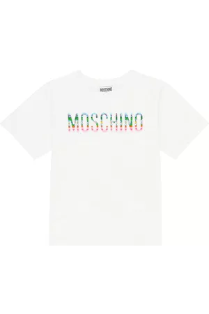 Moschino Piger Kortærmede - Printed cotton-blend T-shirt